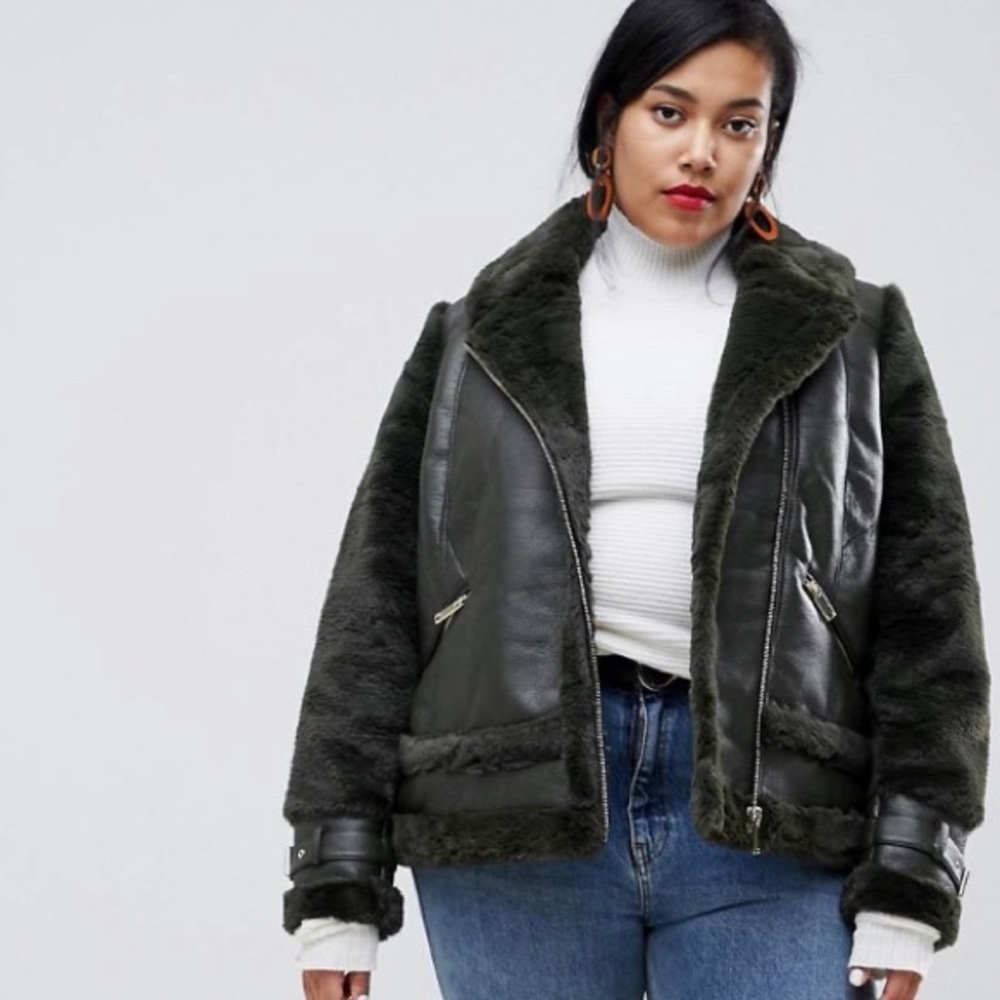 River Island faux shearling jacket